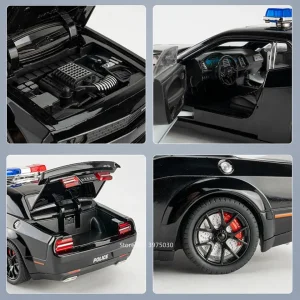 ماکت ماشین فلزی دوج چلنجر هلکت پلیس مقیاس 1:24 کد 172