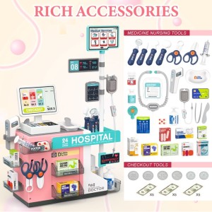 ست اسباب بازی میز پزشکی و بیمارستان 49 تکه Mini Medical Counter مدل 660/95/96