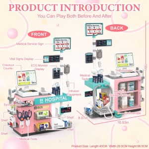 ست اسباب بازی میز پزشکی و بیمارستان 49 تکه Mini Medical Counter مدل 660/95/96