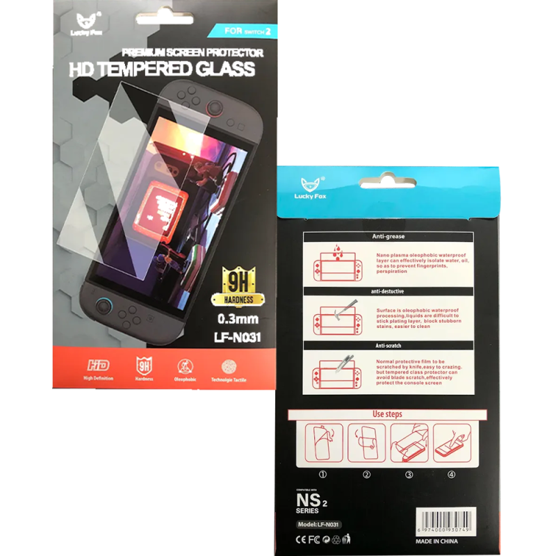 خرید گلس Lucky Fox HD Tempered Glass برای Nintendo Switch 2