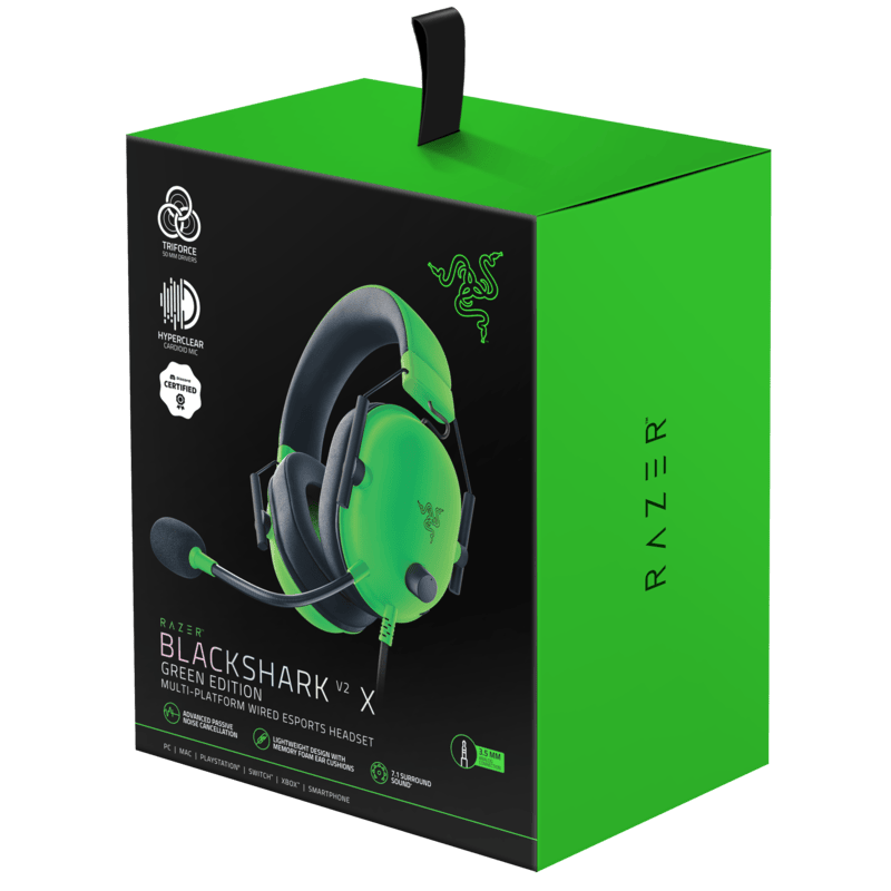 خرید هدست Razer مدل Black Shark V2 X رنگ سبز