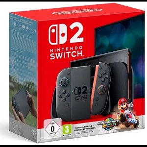 خرید کنسول نینتندو سوییچ 2 مشکی به همراه بازی Mario Kart World