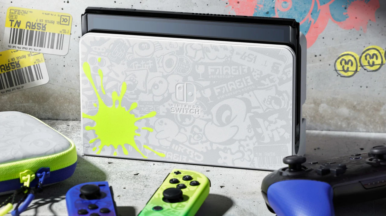 کنسول بازی نینتندو سوییچ OLED طرح Splatoon 3 Edition