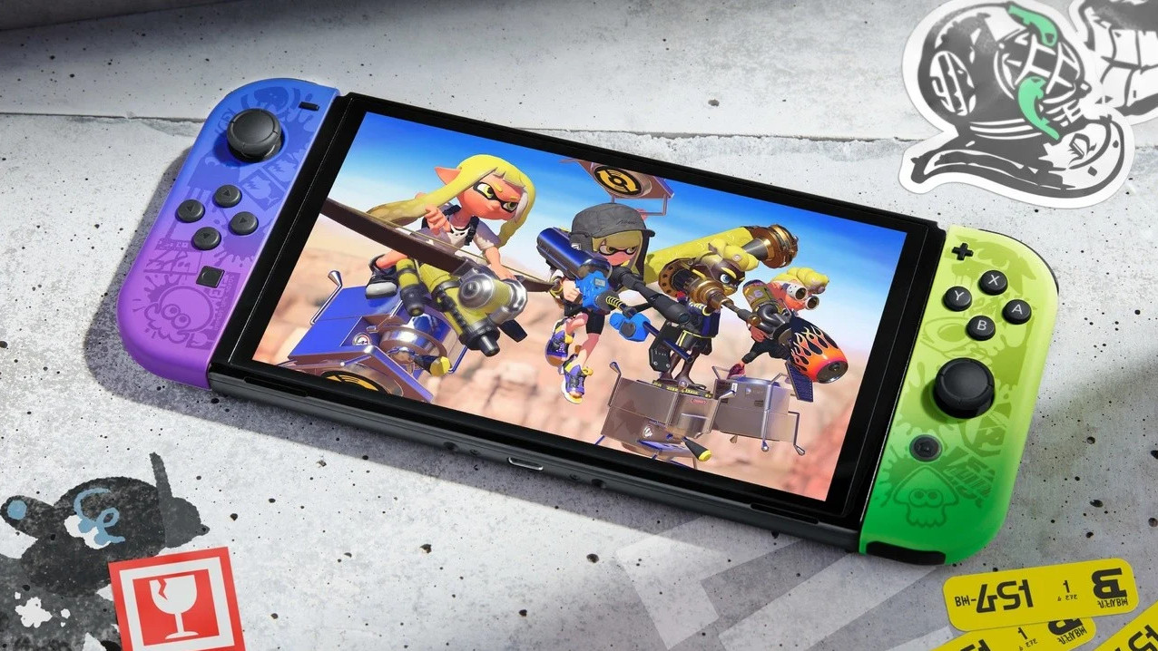 کنسول بازی نینتندو سوییچ OLED طرح Splatoon 3 Edition