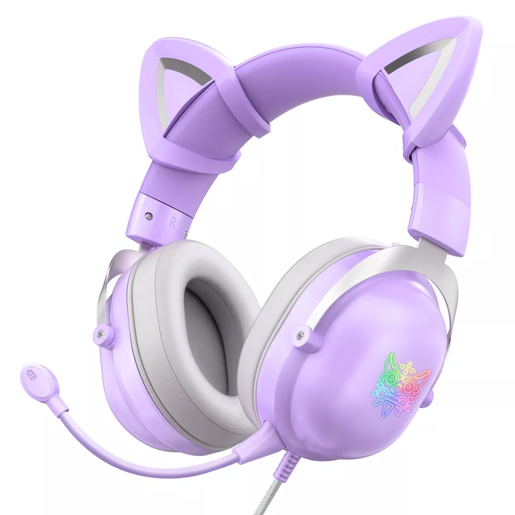 هدست Onikuma X11 با گوش گربه&zwnj;ای_ سفید