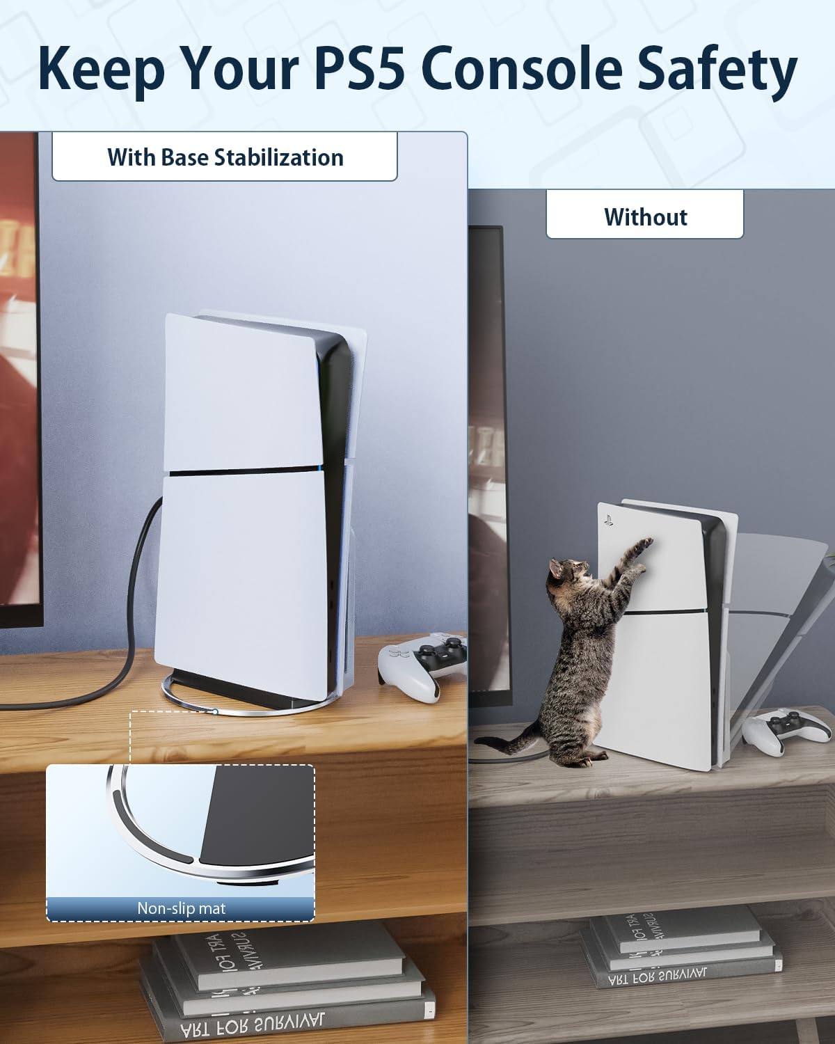 پایه نگه داری کنسول  برای ps5 اسلیم- Vertical Stand