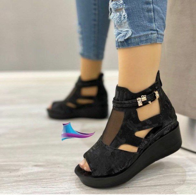 حراج ویژه این هفته کفش تابستانه زنانه دخترانه مشکی 1442