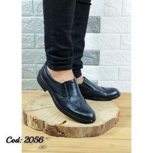 خرید اینترنتی اصفهان کفش مجلسی مردانه بندی چرم طبیعی  تبریز زیره پیو طبی صدرصد هشترک مشکی