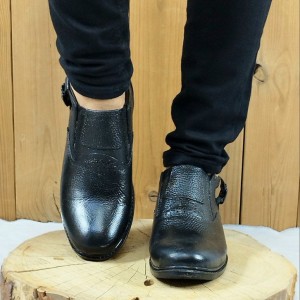خرید اینترنتی فروشگاه کفش اصفهان   کفش  چرم طبیعی تبریز کفش مجلسی مردانه زیره پیو صدرصد طبی مشکی سگکی