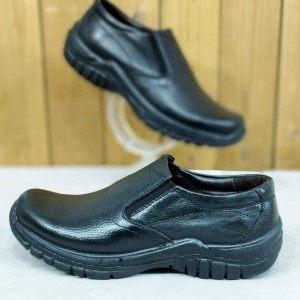 حراج ویژه  کفش مجلسی مردانه چرم طبیعی تبریز طبی مشکی زیره تزریق  با ارسال رایگان کد 2331