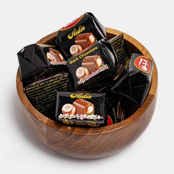 شکلات لاو فندقی تلخ آیدین