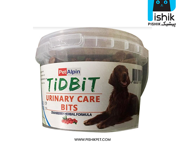 مکمل غذایی و تشویقی سگ تیدبیت مدل URINARY CARE BITS وزن 180 گرم TIDBIT