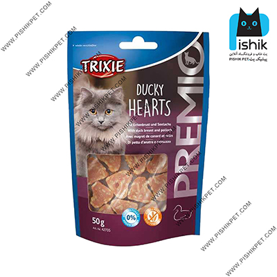 غذای تشویقی گربه تریکسی مدل Ducky Hearts وزن 50 گرم TRIXIE