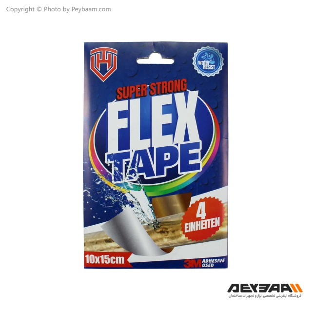 نوار چسب تعمیر و نشتی گیر Flex Tape سایز 10x15 سانتی متر بسته 4 عددی