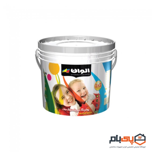 پوش رنگ نیمه پلاستیک مات 2x1 الوان مدل ALCO-4006 حجم 2.5 گالن