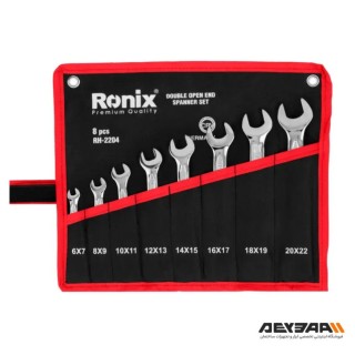 مجموعه 8 عددی آچار دوسر تخت رونیکس مدل RH-2204