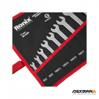 مجموعه 12 عددی آچار دوسر تخت رونیکس مدل RH-2205
