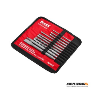 مجموعه 10 عددی مته و قلم چهار شیار رونیکس مدل RH-5048