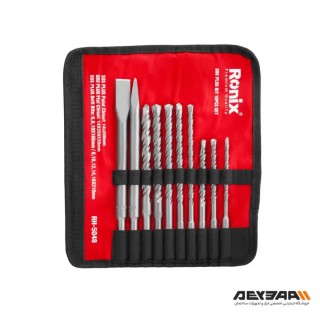 مجموعه 10 عددی مته و قلم چهار شیار رونیکس مدل RH-5048