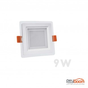 پنل ال ای دی 9 وات مربعی پارس شعاع توس مدل گلاریس