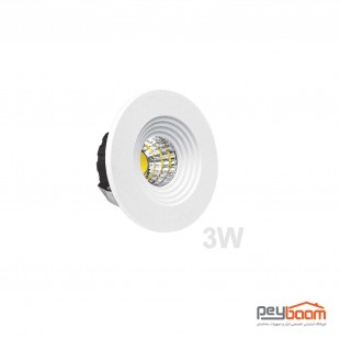 پنل ال ای دی 3 وات دایره ای پارس شعاع توس مدل چشمی COB