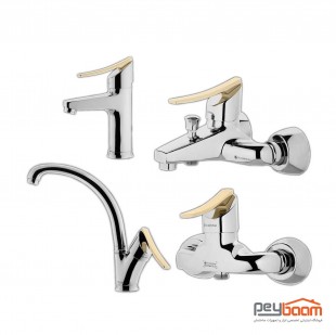 ست شیرآلات درخشان مدل لوکس گلد