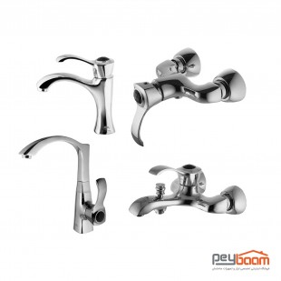 ست شیرآلات درخشان مدل رزکات