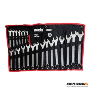 مجموعه 22 عددی آچار یکسر تخت و یکسر رینگی رونیکس مدل RH-2103