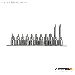 مجموعه 11 عددی آچار ستاره ای بلند و کوتاه هاردکس مدل S12-T-11PC