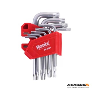 مجموعه 9 عددی آچار آلن ستاره ای کوتاه رونیکس مدل RH-2035