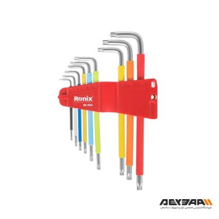 مجموعه 9 عددی آچار آلن ستاره ای بلند رونیکس مدل RH-2043