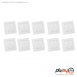 کلید دو پل ثابت الکتریک مدل پاور بسته 10 عددی