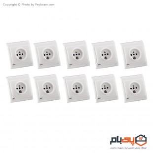 پریز و سوکت تلفن ثابت الکتریک مدل پرشین بسته 10 عددی