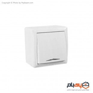 کلید تک پل ثابت الکتریک مدل روکار