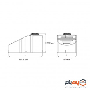 مخزن زیر پله ای طبرستان حجم 1500 لیتر مدل 1531401