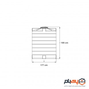 مخزن آب عمودی طبرستان حجم 4000 لیتر مدل 1131461