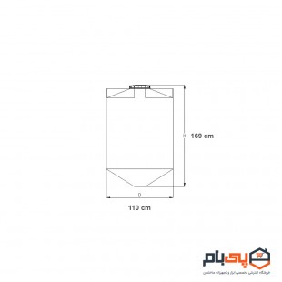 مخزن قیفی طبرستان حجم 1000 لیتر مدل 1610351