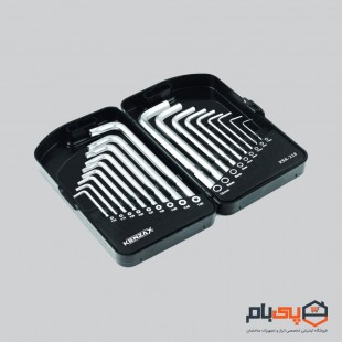 مجموعه 18 عددی آچار آلن و ستاره ای کنزاکس مدل KSK-218