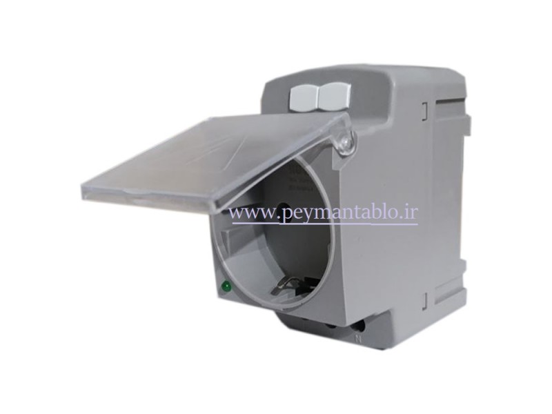 پریز تک فاز دربدار(ریلی) چراغدار (LED) ولتاژ 250 ولت 16 آمپر RAAD