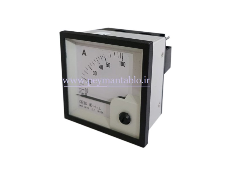 آمپرمتر تکی سی تی خور در آمپر های 1000 ،100،200،400،600 ،50،آنالوگ عقربه ای (72* 72) BEW