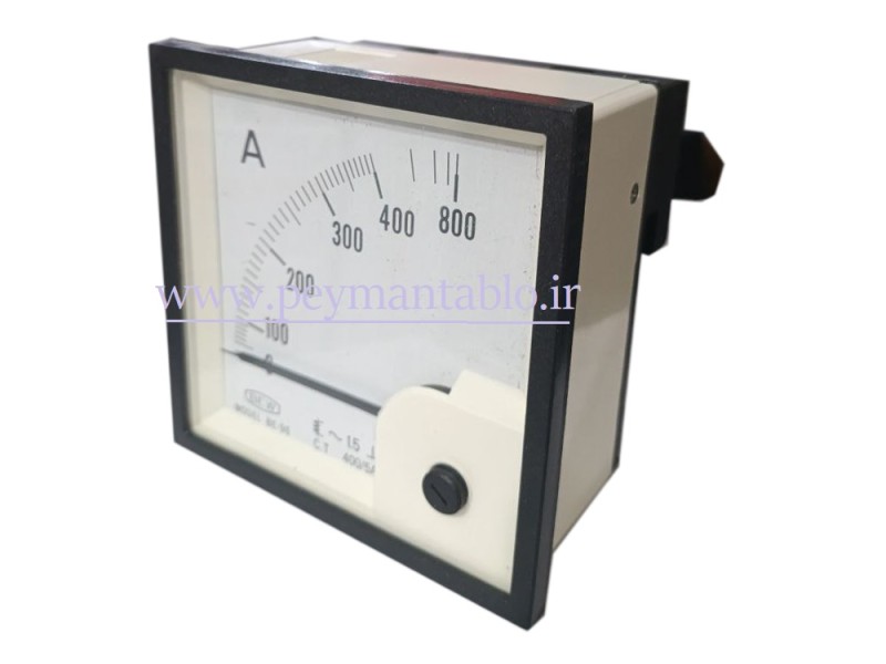 آمپرمتر تکی سی تی خور در آمپر های 1000 ،100،200،400،600 ،50،آنالوگ عقربه ای (96* 96) BEW
