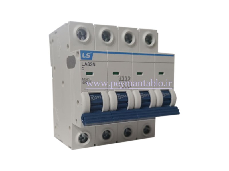 کلید مینیاتوری (mcb) چهار پل / سه فاز+نول 16 آمپر ، LS