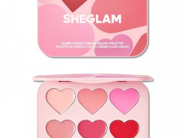 پالت رژگونه قلبی شیگلم رنگ صورتی