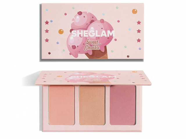 رژگونه پودری سه تایی شیگلم رنگ Enormed