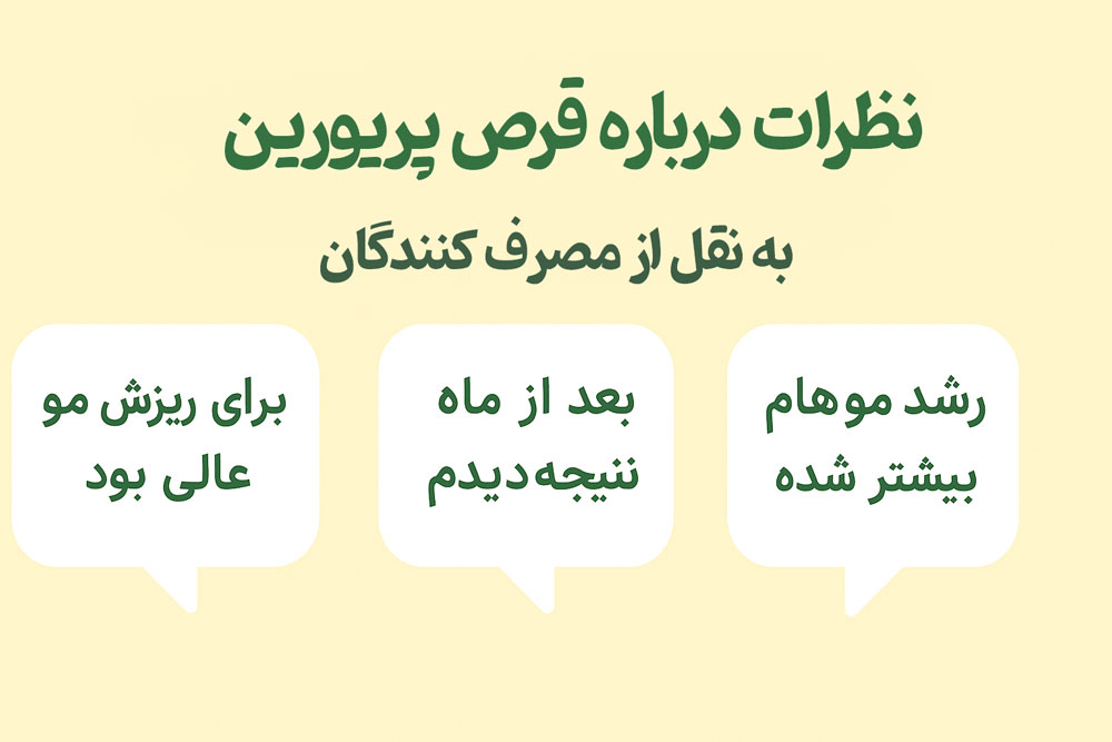 نظرات درباره قرص پریورین به نقل از مصرف کنندگان