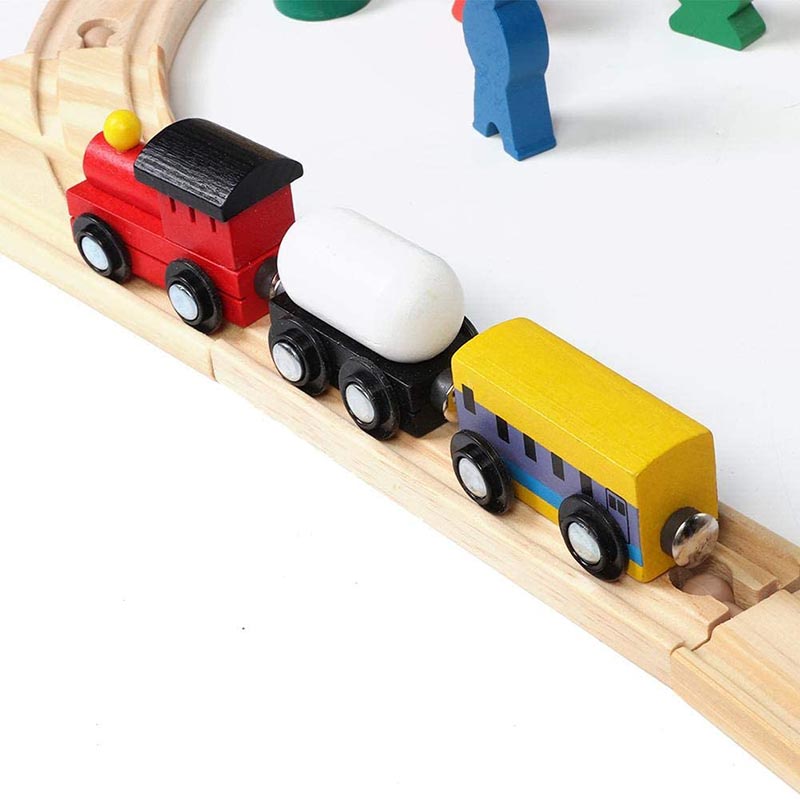اسباب بازی چوبی ریل و قطار