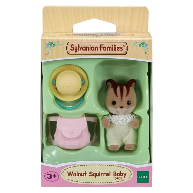 اسباب بازی سیلوانیان فامیلیز Sylvanian Families مدل Walnut Squirrel Baby کد 5406