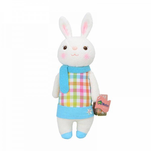 عروسک خرگوش با لباس چهارخانه مدل JAA931