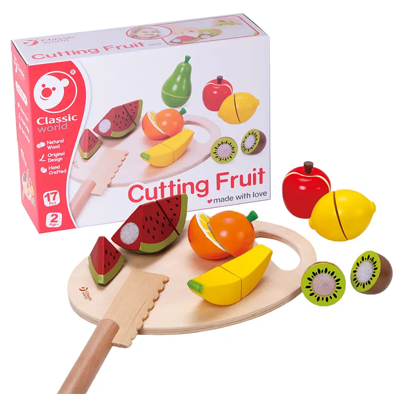 اسباب بازی برش میوه کلاسیک ورلد classic world CUTTING FRUIT کد 2824