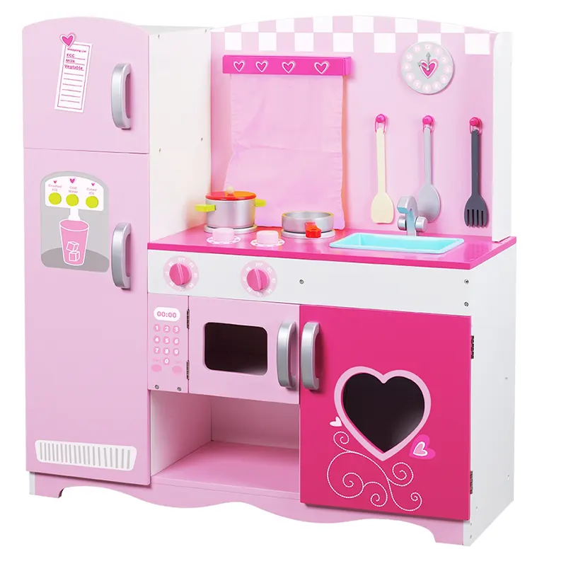 آشپزخانه چوبی Classic World مدل 4119 Pink Kitchen